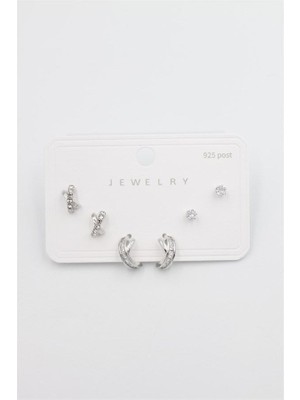Marsilyan Çoklu Set Küpe - Gümüş