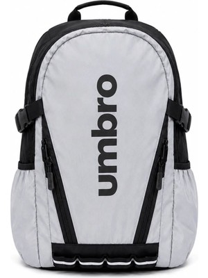 Umbro Yuki Backpack Gri Su Itici, Reflektörlü Spor Sırt Çantası, Okul Çantası - TT0022