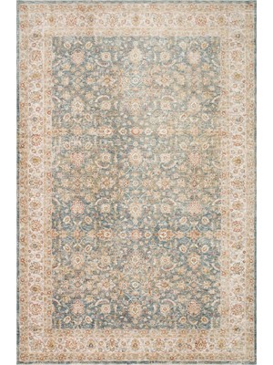 Eko Halı Efes 01 Blue Klasik Desenli Yumuşak Tuşeli Polyester Makine Halısı