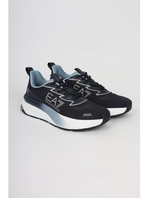 EA7 Unısex Rahat Taban Düşük Bilekli Logo Detaylı Lacivert Sneaker 7X000603 AF22914-MZ869