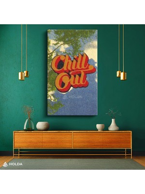 Holda Props Kanvas Tablo Chill Out Yazılı Tipografi Tablosu Duvar Dekorasyonu