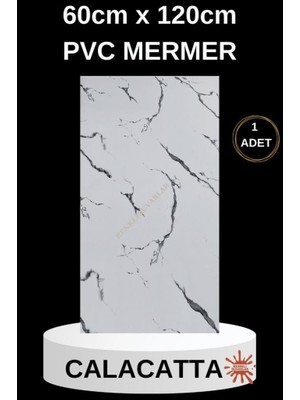 Alternatif Kaplama Uv Pvc Mermer Panel Calcatta 1 Adet 60X120CM Ev Ofis Otel Duvar Kaplama Paneli