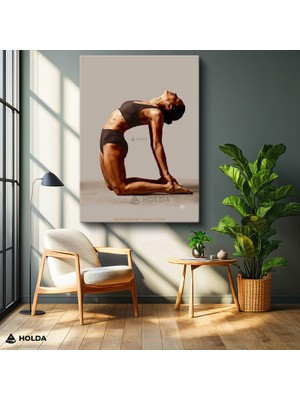 Holda Props Kanvas Tablo Yoga Duruşu Figür Tablosu Duvar Dekorasyonu