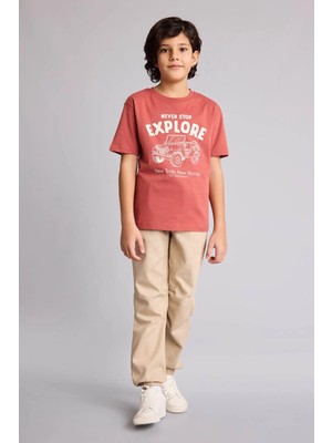 DeFacto Jogger Fıt Bej Erkek Çocuk Pantolon B6713A8/BG732