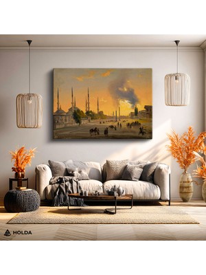 Holda Props Kanvas Tablo Sultanahmet Meydanı Tarihi Manzara Tablosu Duvar Dekorasyonu