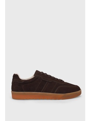 Lufian Pele Erkek Deri Sneaker Ayakkabı Kahverengi