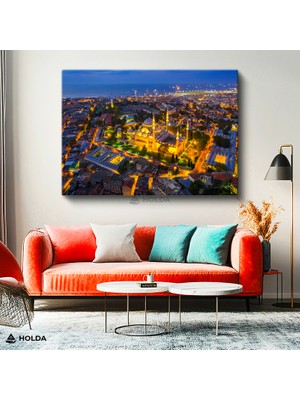 Holda Props Kanvas Tablo Süleymaniye Camii Şehir Mimari Tablo Duvar Dekorasyonu