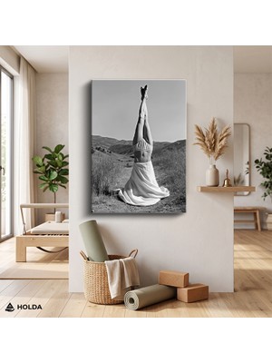 Holda Props Kanvas Tablo Yoga Kadın Figür Insan Tablosu Duvar Dekorasyonu