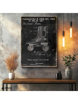 Holda Props Kanvas Tablo Paten Patent Çizimi Teknik Çizim Tablosu Duvar Dekorasyonu