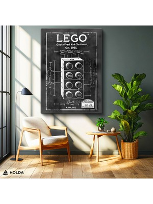 Holda Props Kanvas Tablo LEGO Patent Tasarım Tablosu Duvar Dekorasyonu