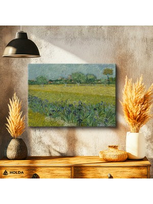Holda Props Kanvas Tablo Van Gogh Irisler Manzara Tablosu Duvar Dekorasyonu