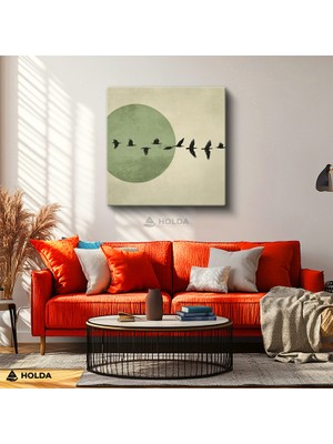 Holda Props Kanvas Tablo Kuş Sürüsü Minimalist Tablo Duvar Dekorasyonu