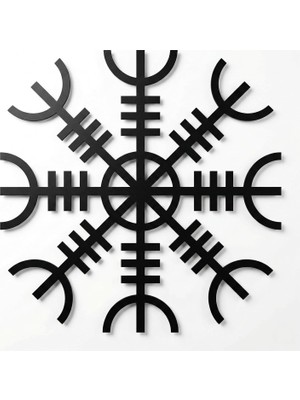 Metal Duvar Sanatı, Metal Viking Dekoru, Iskandinav Mitolojisi Vegvisir Runler ve Semboller, Metal