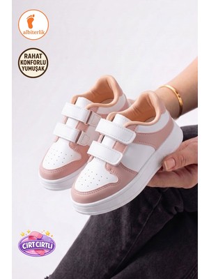 Albishoes Unisex Cırt Cırtlı Rahat Taban Yumuşak Günlük Okul Kız Erkek Çocuk Sneaker Spor Ayakkabı