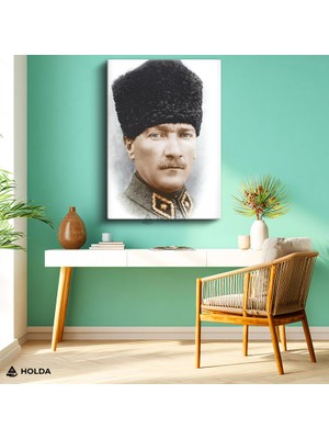 Holda Props Kanvas Tablo Mustafa Kemal Atatürk Portre Tablosu Duvar Dekorasyonu