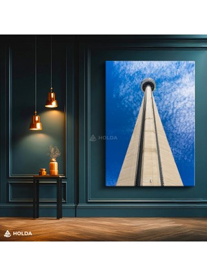 Holda Props Kanvas Tablo Cn Tower Şehir Mimari Tablo Duvar Dekorasyonu