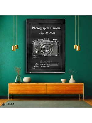 Holda Props Kanvas Tablo Fotoğraf Makinesi Patent Tasarım Tablo Duvar Dekorasyonu