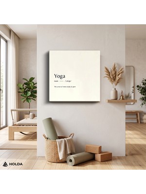 Holda Props Kanvas Tablo Yoga Tanımı Tipografi Tablo Duvar Dekorasyonu
