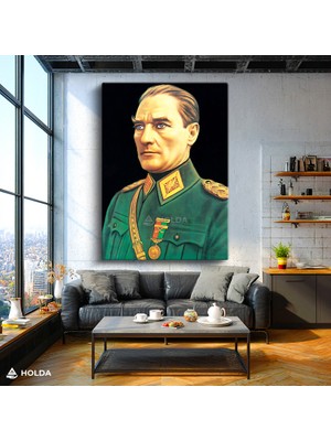 Holda Props Kanvas Tablo Atatürk Portresi Atatürk Portre Tablosu Duvar Dekorasyonu