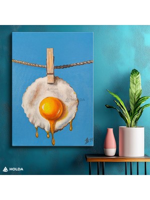 Holda Props Kanvas Tablo Yumurta Mutfak Temalı Tablo Duvar Dekorasyonu