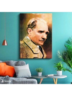 Holda Props Kanvas Tablo Atatürk Portresi Atatürk Portresi Duvar Dekorasyonu