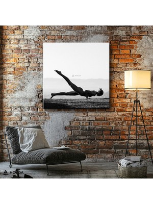 Holda Props Kanvas Tablo Yoga Spor Figür Tablosu Duvar Dekorasyonu