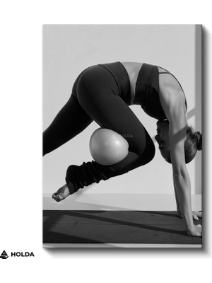 Holda Props Kanvas Tablo Pilates Yapan Kadın Spor Tablo Duvar Dekorasyonu