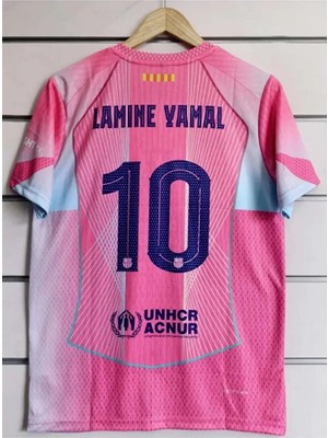 FRAGOLA F.c Barcelona 2025-26 Yeni Sezon Lamine Yamal Özel Konsept Yetişkin Forması (Pink)