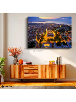 Holda Props Kanvas Tablo Istanbul Şehir Manzarası Mimari Tablo Duvar Dekorasyonu