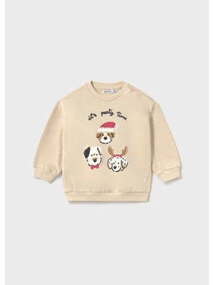 Mayoral Erkek Bebek Bej Sweatshirt 2418