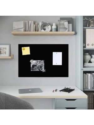 Aesco Siyah Metal Magnet Panosu, Dekoratif Mıknatıslı 50X70 cm