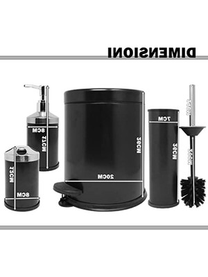 Aesco Paslanmaz Beyaz Banyo Seti, 4 Parça Set