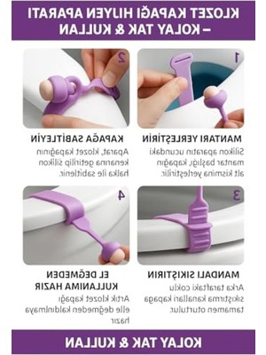Aesco Klozet Kapağı Hijyen Aparatı - El Değmeden Kullanım Için