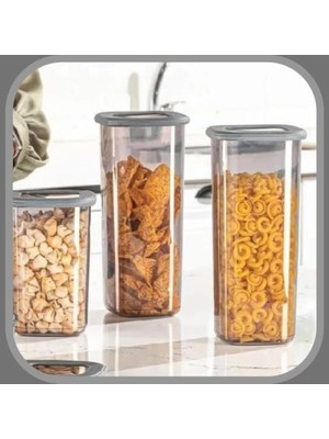 Aesco Hava Geçirmez Şeffaf Kare Saklama Kabı (2 Adet, 2000 Ml)