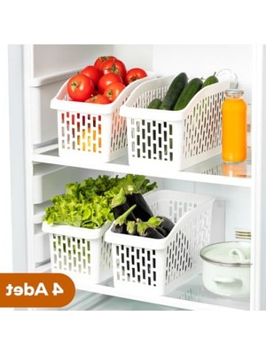 Aesco Jumbo 4'lü Çok Amaçlı Plastik Saklama Kutusu