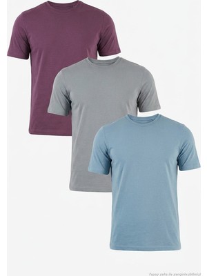 Buratti Pamuklu Regular Fit Bisiklet Yaka 3'lü Paket T Shirt Erkek T Shirt 59020204S3