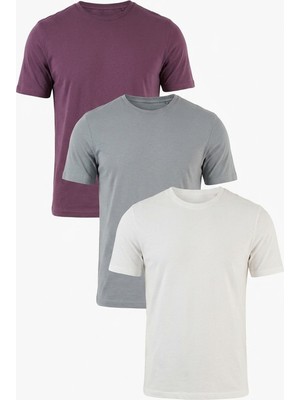 Buratti Pamuklu Regular Fit Bisiklet Yaka 3'lü Paket T Shirt Erkek T Shirt 59020204S3