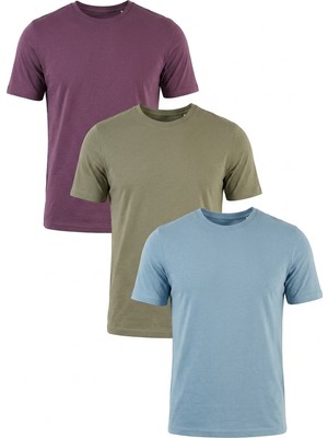 Buratti Pamuklu Regular Fit Bisiklet Yaka 3'lü Paket T Shirt Erkek T Shirt 59020204S3