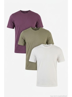 Buratti Pamuklu Regular Fit Bisiklet Yaka 3'lü Paket T Shirt Erkek T Shirt 59020204S3