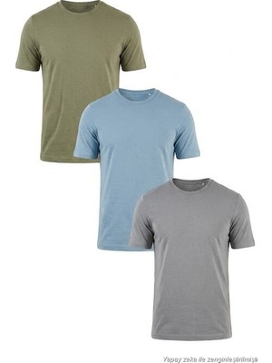 Buratti Pamuklu Regular Fit Bisiklet Yaka 3'lü Paket T Shirt Erkek T Shirt 59020204S3