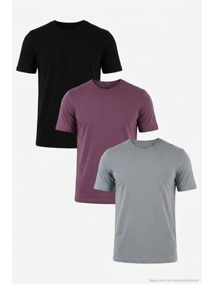 Buratti Pamuklu Regular Fit Bisiklet Yaka 3'lü Paket T Shirt Erkek T Shirt 59020204S3