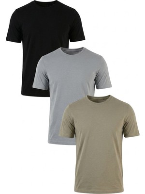 Buratti Pamuklu Regular Fit Bisiklet Yaka 3'lü Paket T Shirt Erkek T Shirt 59020204S3