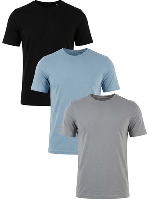 Buratti Pamuklu Regular Fit Bisiklet Yaka 3'lü Paket T Shirt Erkek T Shirt 59020204S3