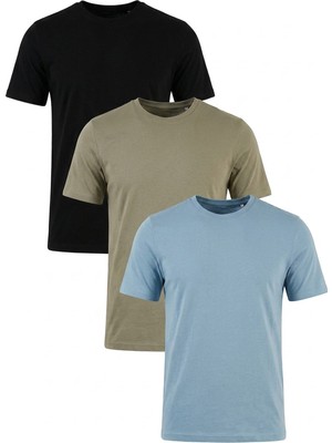 Buratti Pamuklu Regular Fit Bisiklet Yaka 3'lü Paket T Shirt Erkek T Shirt 59020204S3