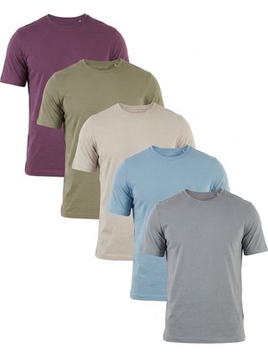 Buratti Pamuklu Regular Fit Bisiklet Yaka 5'li Paket T Shirt Erkek T Shirt 59020204S5