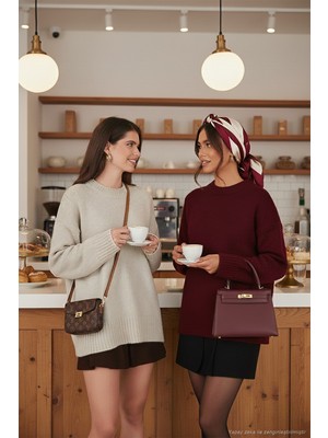 Lela Regular Fit Bisiklet Yaka Basic 2'li Paket Triko Kazak Bayan Kazak 4616213S2
