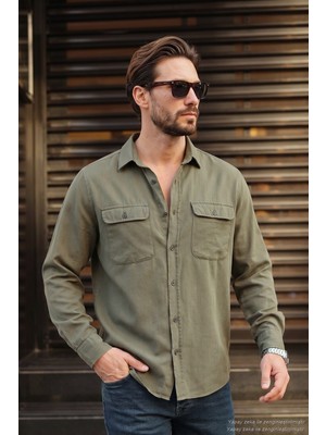 Buratti Pamuklu Çift Cepli Regular Fit Gömlek Erkek Gömlek Cf25w128858