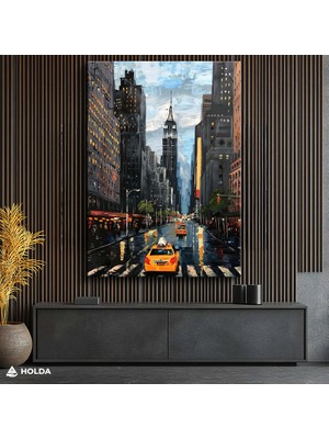 Holda Props Kanvas Tablo New York Şehir Mimari Tablo Duvar Dekorasyonu