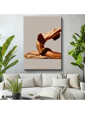 Holda Props Kanvas Tablo Yoga Hareketi Figür Tablo Duvar Dekorasyonu