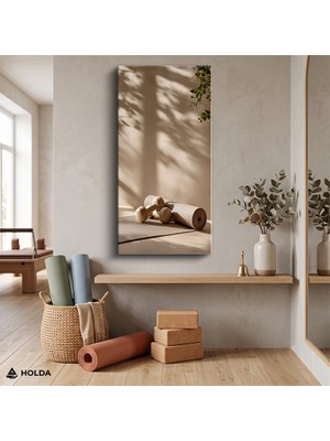 Holda Props Kanvas Tablo Dambıl ve Yoga Matı Spor Tablosu Duvar Dekorasyonu